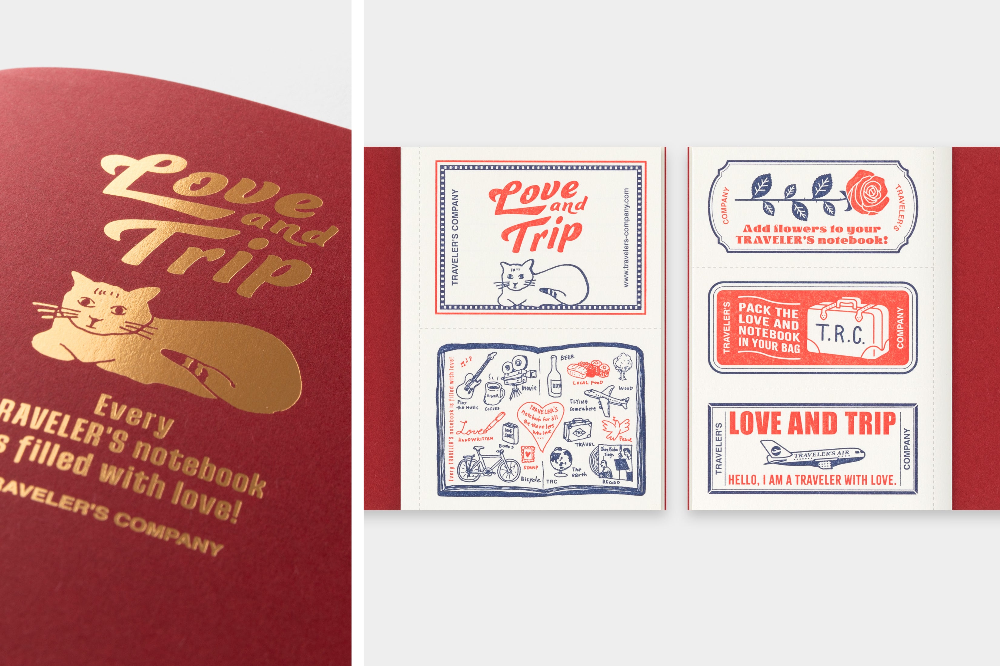 Notizheft Limited Edition LOVE AND TRIP | MD-Papier Blank | Passport Size