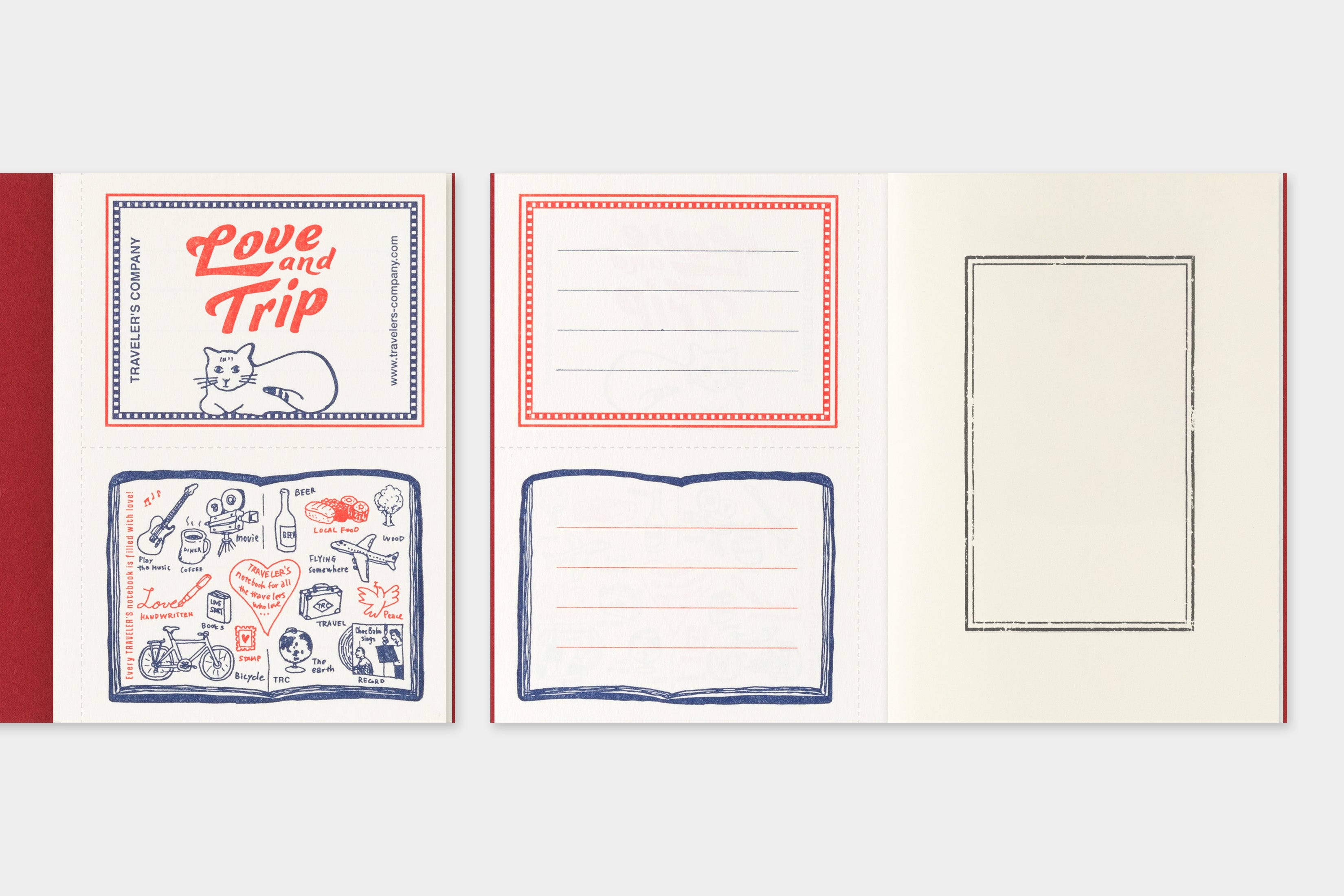 Notizheft Limited Edition LOVE AND TRIP | MD-Papier Blank | Passport Size